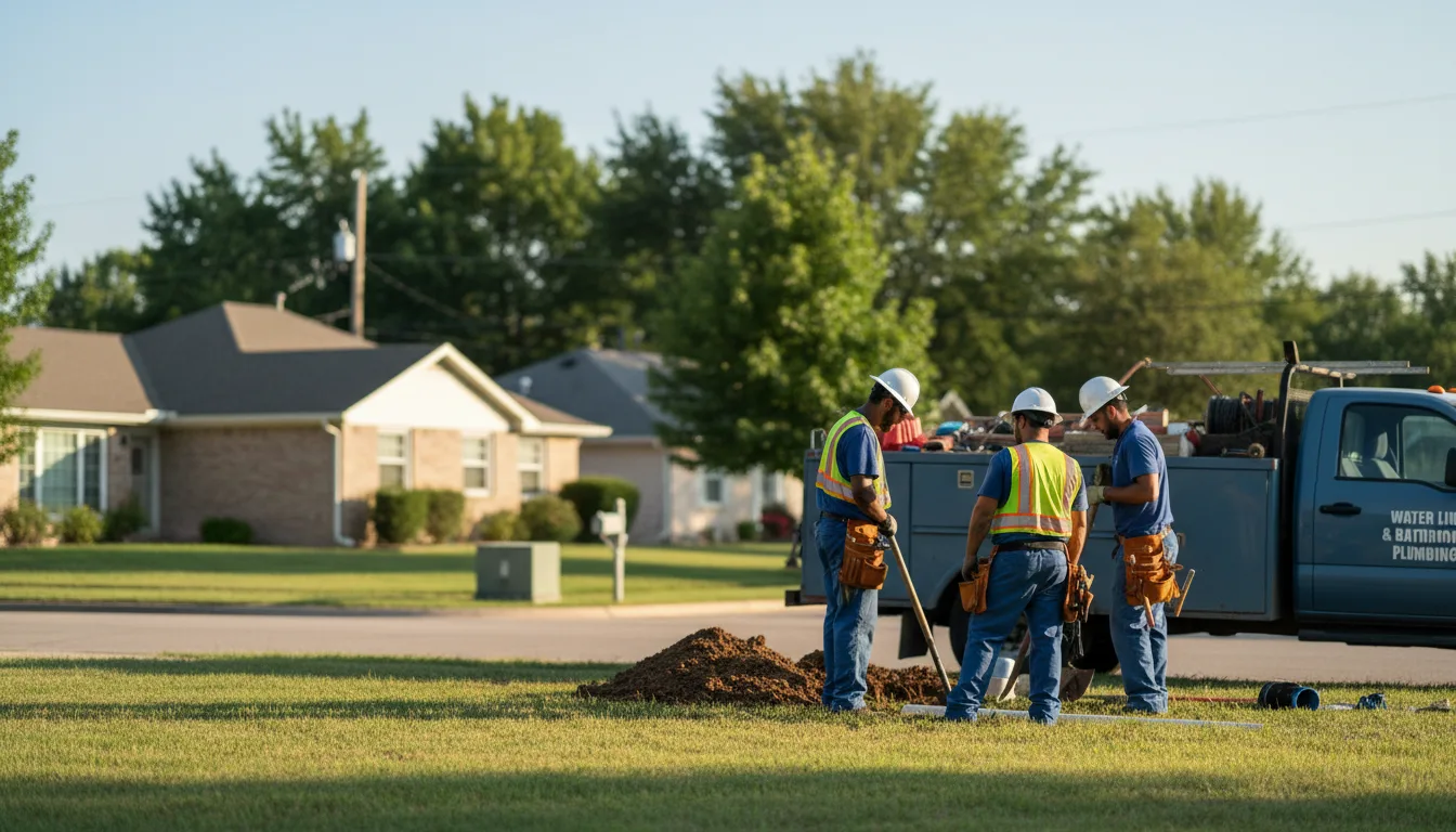 Residential water line and bathroom plumbing service in Manville, RI